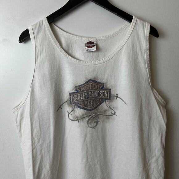 Vintage Y2K Harley Davidson Chandler AZ Tank Top Extra Large XL Adult White - Picture 5 of 16